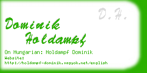 dominik holdampf business card